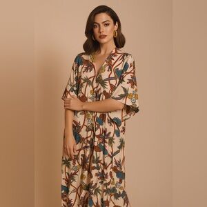 Vanity Fair 60s‎ 70s Floral Print Dressing Gown Sz. S